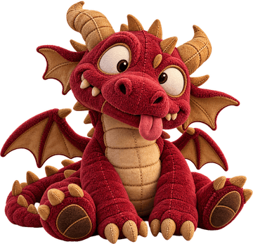 Dragon en peluche
